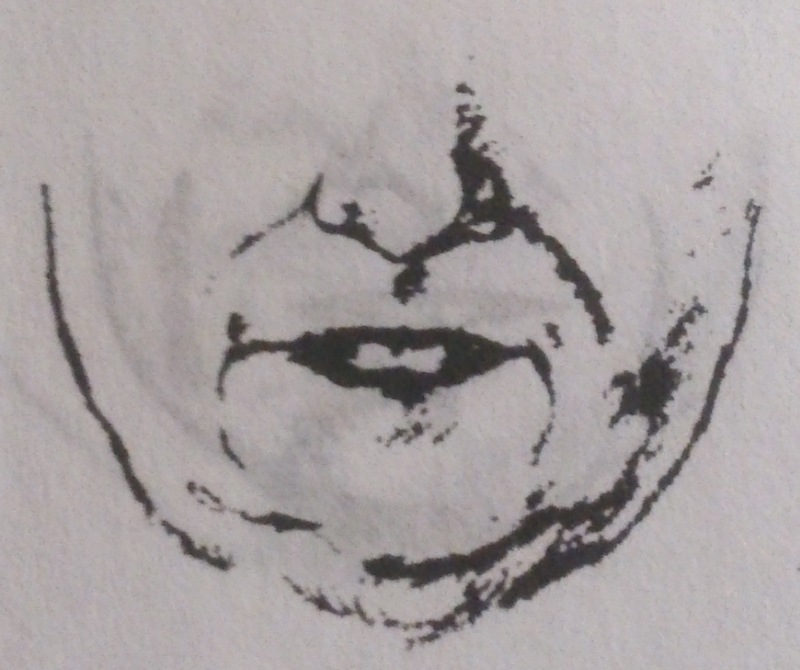 складки к подбородку