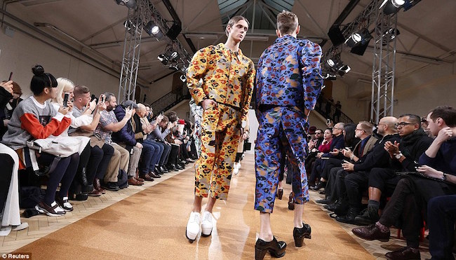 mens fashion reaches new heights male models take to the catwalk in